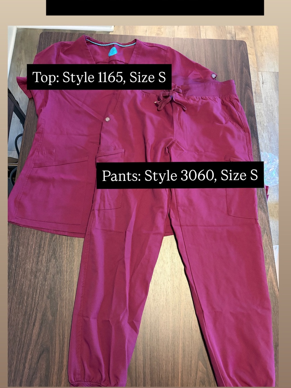 Women’s  Jogger Scrub Pants - Drawstring Waist and top